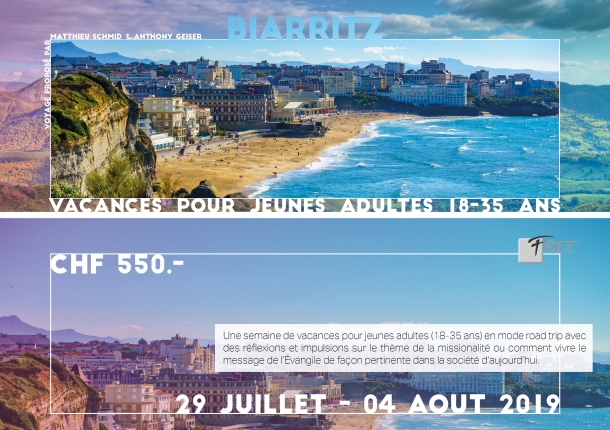 Vacances pour jeunes adultes été 2019