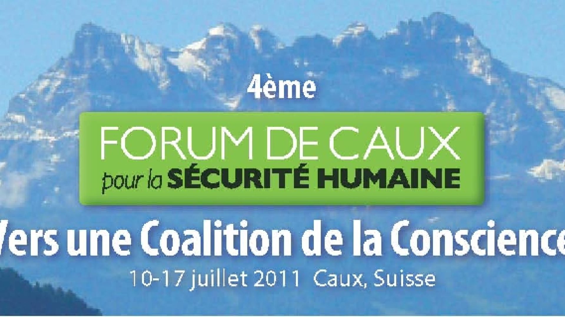 Le printemps arabe au menu du forum de Caux
