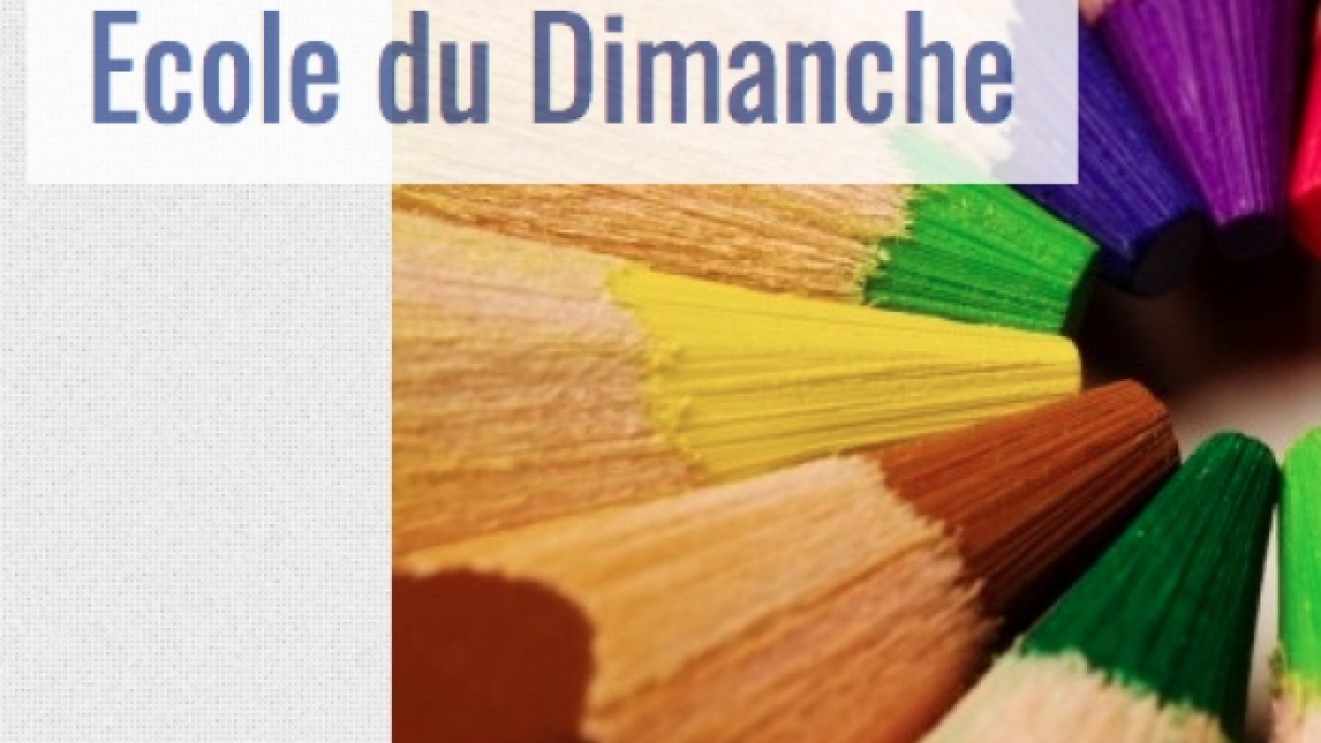 Ecole du dimanche