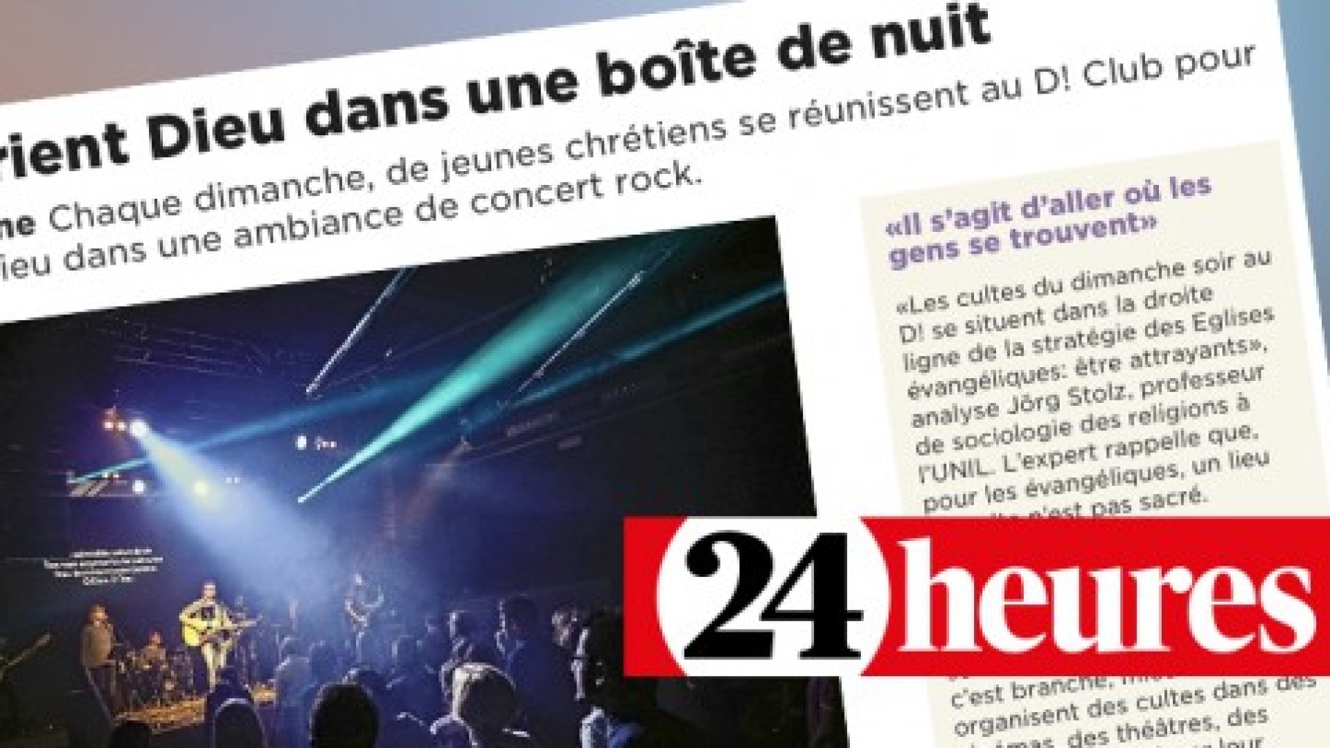 Le site 24heures.ch publie un reportage sur le Gospel Center de Lausanne