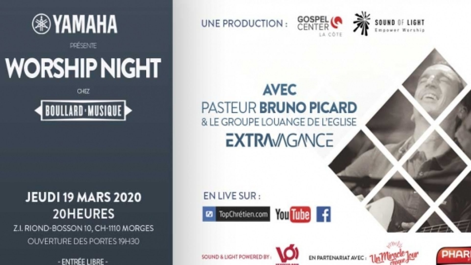 Morges: le Gospel Center La Côte organise une soirée de louange chez Boullard Musique (Annulé)