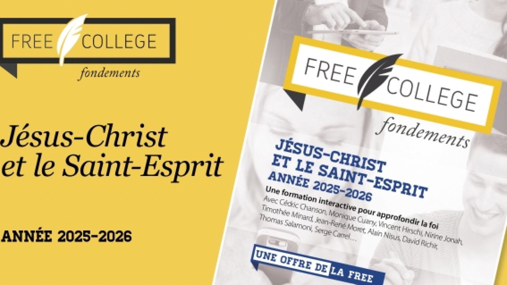 FREE COLLEGE: Jésus-Christ et le Saint-Esprit au programme de l'année 25-26
