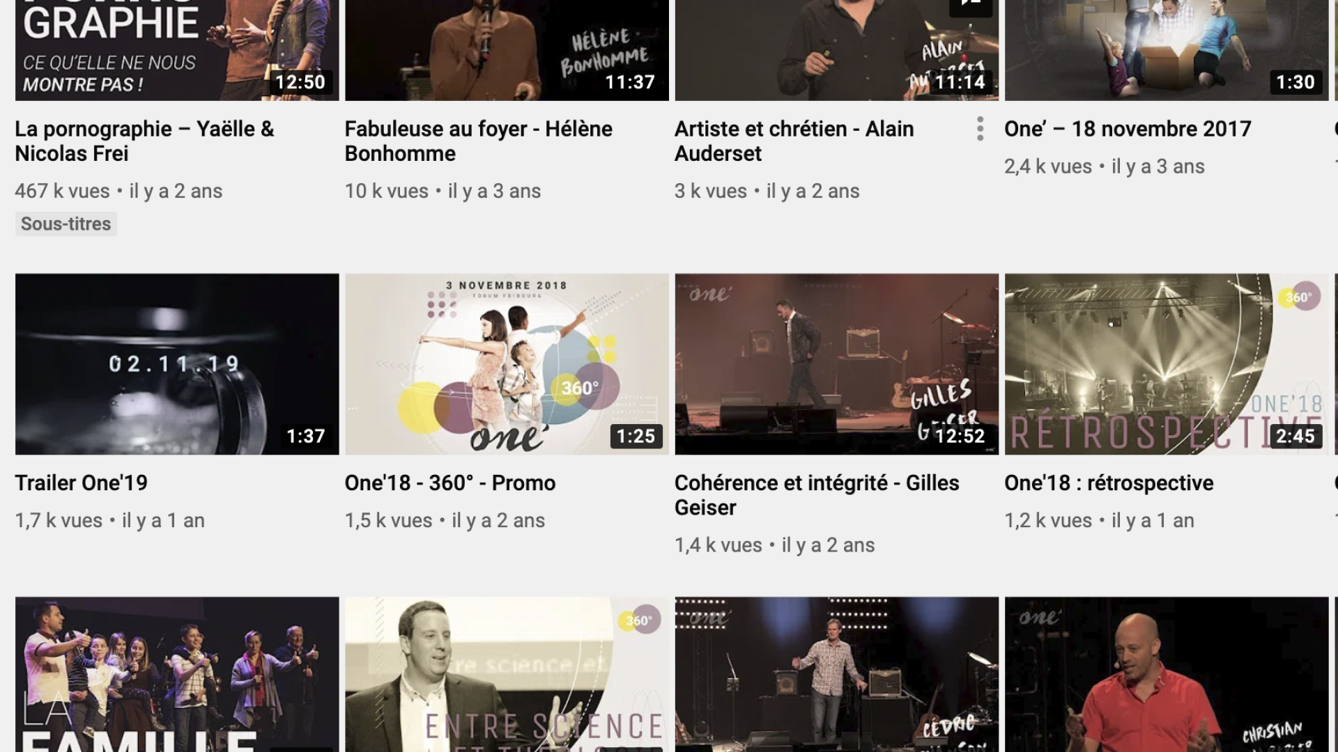 La prochaine édition de One’ est reportée en 2021