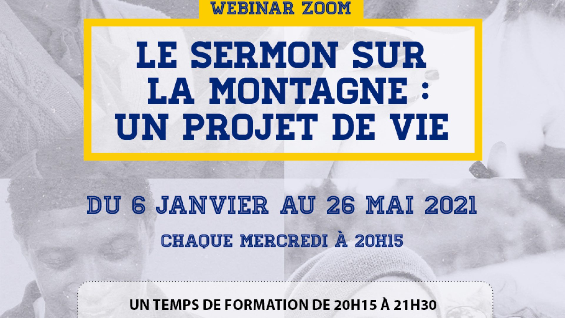 Bienenberg et FREE COLLEGE: chaque mercredi du 6 janvier au 26 mai une animation biblique Zoom sur «Le Sermon sur la montagne: un projet de vie»