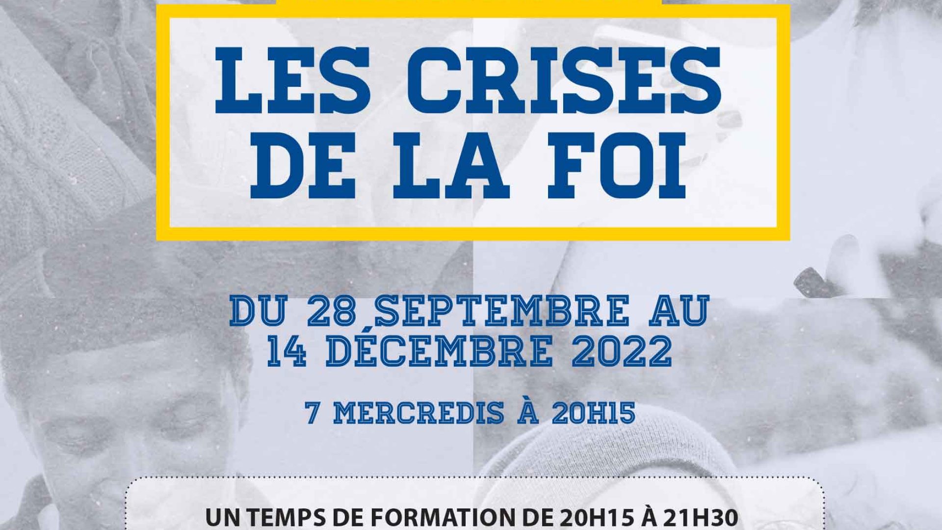 Du 28 septembre au 14 décembre 2022: «Les crises de la foi» avec Linda Oyer et Louis Schweitzer