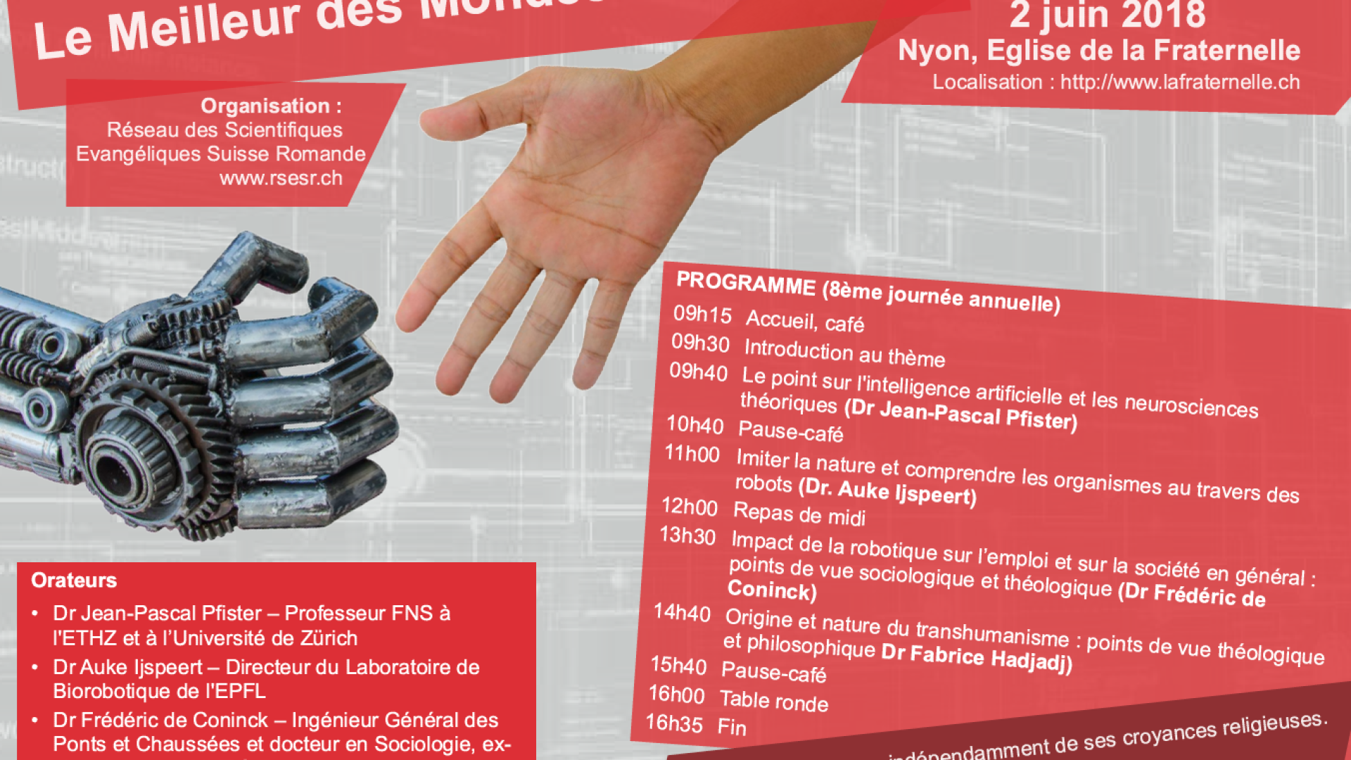 Le 2 juin, le Réseau des scientifiques évangéliques organise une journée sur « Le meilleur des mondes robotiques ? »