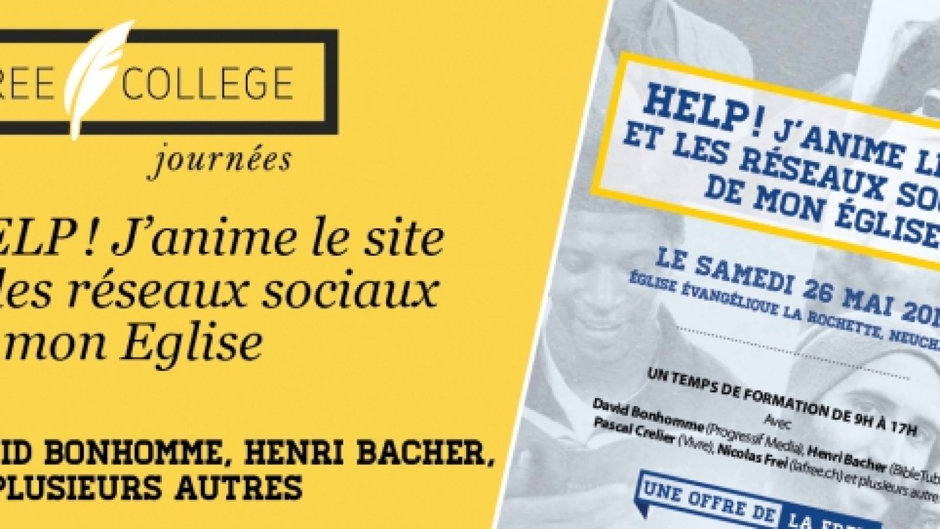 « Help ! J’anime le site et les réseaux sociaux de mon Eglise », une session du FREE COLLEGE