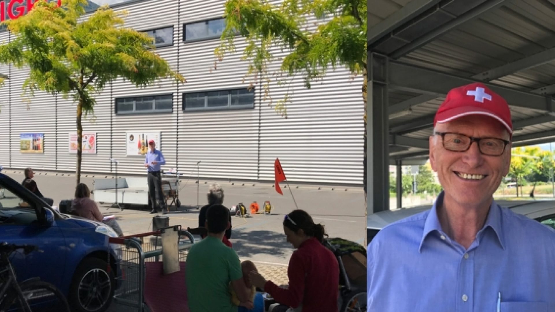 Sion: Matthias Radloff met sur pied un deuxième culte drive-in sur le parking d’un supermarché