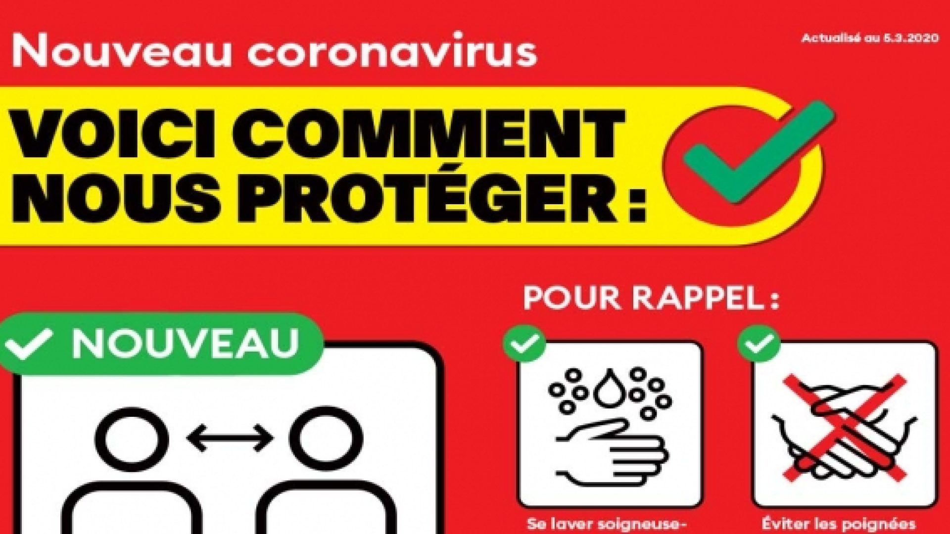 Coronavirus : les mesures à prendre proposées par la FREE et l'OFSP