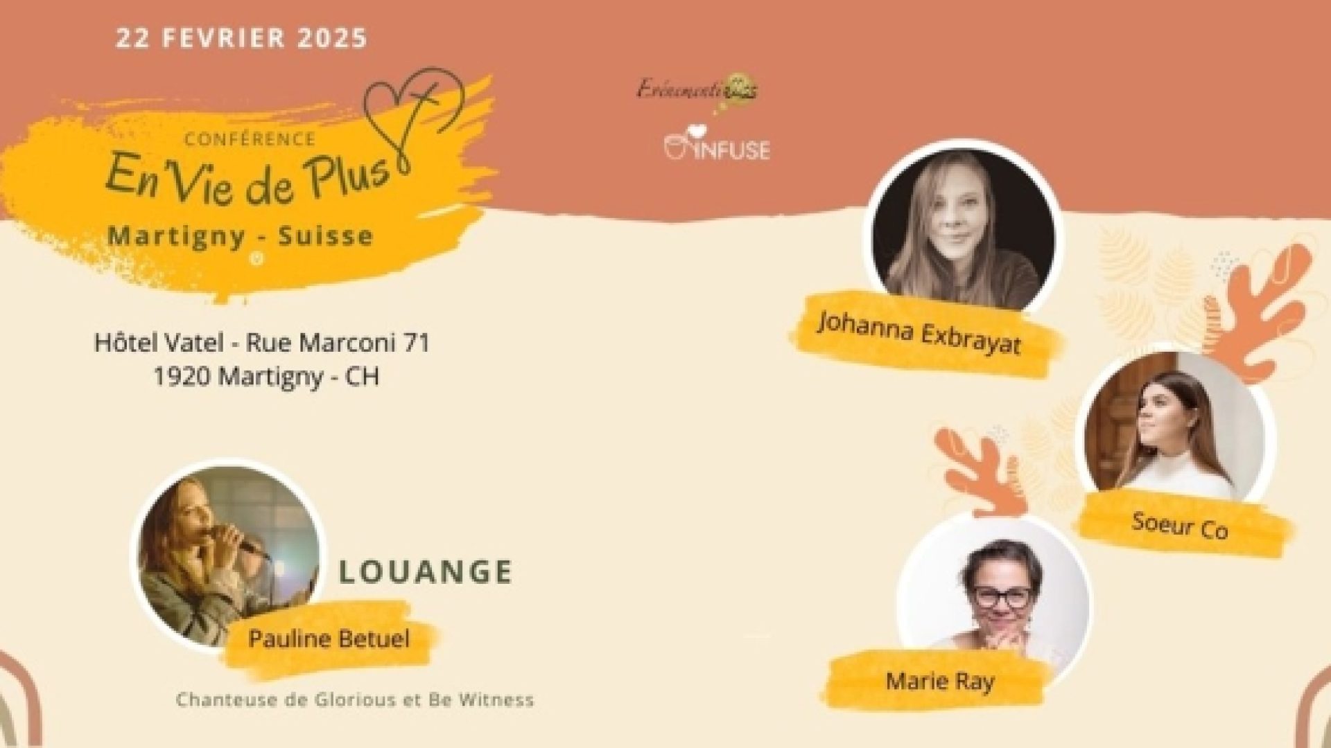 Martigny : «En'vie de plus», une journée entre femmes pour être rafraîchie dans sa foi